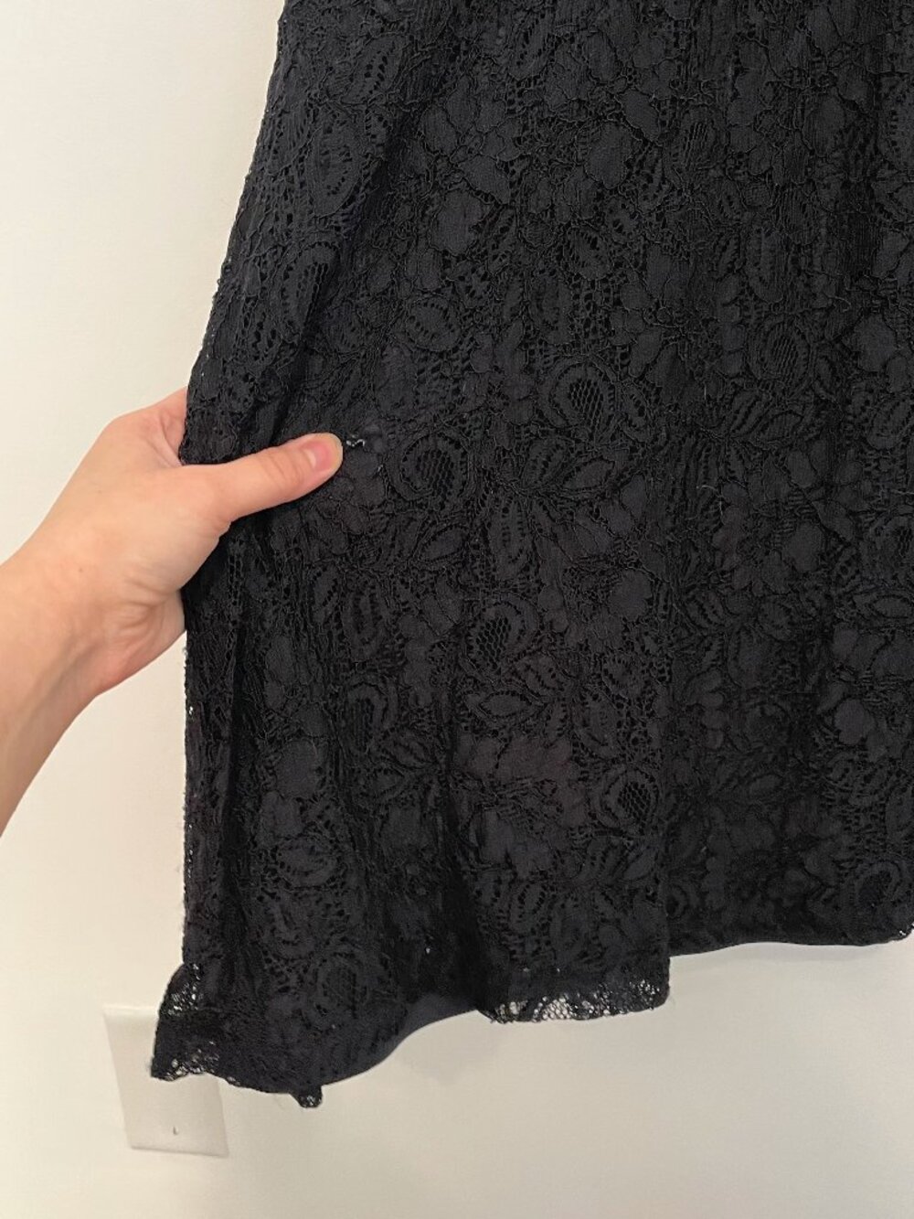 TORRID Plus Size Illusion Yoke Lace Dress Black Short Sleeve Party Whimsigoth 18 - Picture 10 of 16